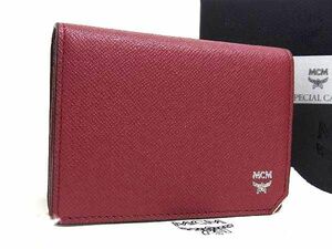 # new goods # unused # MCM M si- M leather card-case card inserting card-case men's lady's red group AV8947