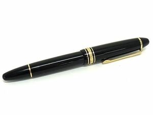 1円 ■美品■ MONT BLANC モンブラン マイスターシュテュック No.146 ペン先 14K 585 14金 万年筆 筆記用具 文房具 ブラック系 AZ4461