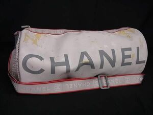 1円 CHANEL シャネル ココマーク ロゴ スポーツライン ナイロン ショルダーバッグ レディース アイボリー系×グレー系 BF7969