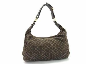 1円 LOUIS VUITTON ルイヴィトン M95619 モノグラムミニラン マノンMM ワンショルダーバッグ ハンドバッグ レディース ブラウン系 AX6896