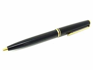 1円 MONT BLANC モンブラン クラシック ツイスト式 ボールペン 筆記用具 文房具 ステーショナリー ブラック系×ゴールド系 AY4529