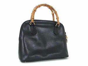 1 иен # прекрасный товар # GUCCI Gucci 000 2122 0290 bamboo кожа ручная сумочка Mini сумка женский оттенок черного BL0723