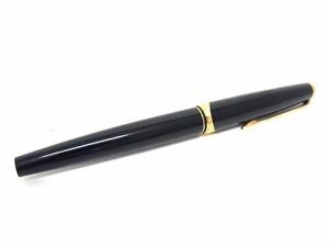 1円 MONT BLANC モンブラン 121 ペン先18K 750 18金 万年筆 筆記用具 文房具 ステーショナリー ブラック系×ゴールド系 BL0848