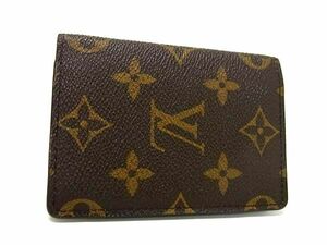 1円 LOUIS VUITTON ルイヴィトン M61732 モノグラム オーガナイザー ドゥ ポッシュ カードケース 名刺入れ ブラウン系 AY4665