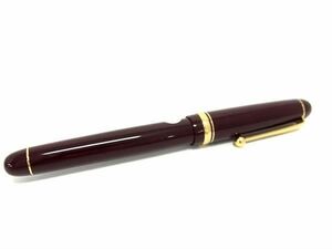 1円 ■美品■ PILOT パイロット カスタム74 ペン先 14K 585 14金 万年筆 筆記用具 文房具 ステーショナリー ボルドー系 AY4703