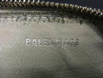 1円 BALENCIAGA バレンシアガ 637130 レザー コインケース コインパース パスケース 定期入れ メンズ レディース グレー系 AY4753_画像4