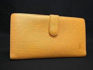 1円 LOUIS VUITTON ルイヴィトン M63259 エピ コンチネンタルヴィエノワ がま口 二つ折り 長財布 ウォレット タッシリイエロー BK1825