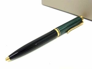 1円 ■極美品■ Pelikan ペリカン ツイスト式 ボールペン 筆記用具 文房具 ステーショナリー ブラック系×グリーン系 AY3965