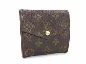 1円 LOUIS VUITTON ルイヴィトン M61660 モノグラム ポルトモネビエ カルトクレディ 三つ折り 財布 ウォレット ブラウン系 AZ4343