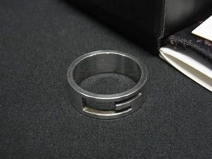 1円 ■美品■ GUCCI グッチ ブランデッドG SV925 リング 指輪 アクセサリー 表記サイズ22(約21号) レディース メンズ シルバー系 AY4078