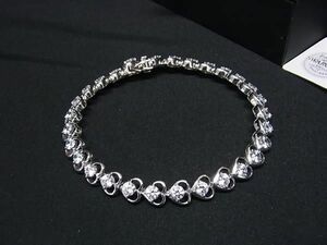 ■新品同様■ ZIRCONIA FROM SWAROVSKI スワロフスキー ジルコニア SV925 ハート ブレスレット アクセサリー シルバー系 DA6930