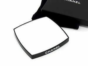 ■新品■未使用■ CHANEL シャネル ロゴ コンパクトミラー 鏡 手鏡 拡大鏡 レディース ブラック系 AS9685