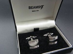 ■美品■ BEAMS ビームス カフスボタン カフリンクス アクセサリー 紳士 メンズ シルバー系 DD8820
