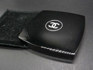 ■美品■ CHANEL シャネル ココマーク コンパクトミラー 手鏡 メイク用品 レディース メンズ ブラック系 DE2172