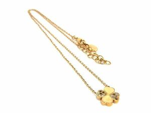 NINA RICCI ニナリッチ クローバーモチーフ ラインストーン ネックレス ペンダント アクセサリー レディース ゴールド系 DD2005