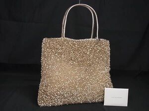 1 jpy # ultimate beautiful goods # ANTEPRIMA Anteprima wire bag PVC wire handbag tote bag lady's gold group BI2458