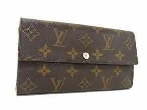 1円 LOUIS VUITTON ルイヴィトン M61734 モノグラム ポルトフォイユ サラ 二つ折り 長財布 ウォレット レディース ブラウン系 BK1967