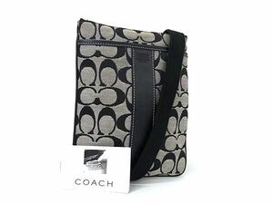 1円 ■美品■ COACH コーチ シグネチャー キャンバス クロスボディ ショルダーバッグ ポシェット レディース アイボリー系 BK1773