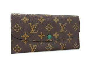 1円 ■美品■ LOUIS VUITTON ルイヴィトン M60137 ポルトフォイユ エミリー モノグラム 二つ折り 長財布 ウォレット ブラウン系 AY4988