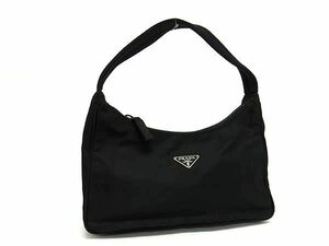 1円 ■極美品■ PRADA プラダ テスートナイロン ワンハンドルバッグ ミニバッグ レディース ブラック系 AY4961