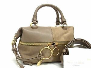 1 иен # превосходный товар # SeeByChloe See by Chloe emi- кожа × замша 2WAY ручная сумочка сумка на плечо женский оттенок коричневого AY3567