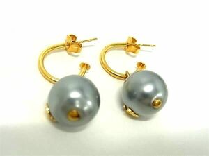 1円 ■極美品■ CHANEL シャネル ココマーク パール ピアス アクセサリー レディース グレー系 DA6965