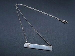 1円 ■美品■ TIFFANY＆Co ティファニー パロマピカソ ラビングハート プレート SV925 ネックレス アクセサリー シルバー系 AY4286