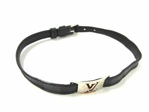 1 jpy LOUIS VUITTON Louis Vuitton M6616 Damier gla Fit brass re autograph ito bracele accessory men's black group FA7207