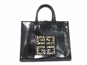 1円 ■美品■ GIVENCHY ジバンシィ レザー×ハラコ ハンドバッグ レディース ブラック系 BJ3205