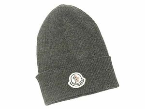 1 jpy # beautiful goods # MONCLER Moncler knitted cap knit cap hat men's lady's dark gray series AW7922