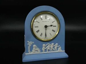 ■不動品■ WEDGWOOD ウェッジウッド グリシャンクロック 置き時計 ブルー系 DD3361