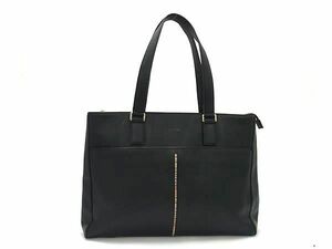 1円 ■美品■ Paul Smith ポールスミス レザー ハンドバッグ トートバッグ ショルダーバッグ 肩掛け レディース メンズ ブラック系 FC5178