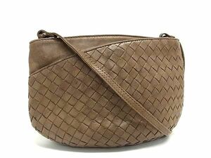 1 иен BOTTEGA VENETA Bottega Veneta сетка кожа Cross корпус сумка на плечо небольшая сумочка наклонный .. оттенок коричневого AW9105