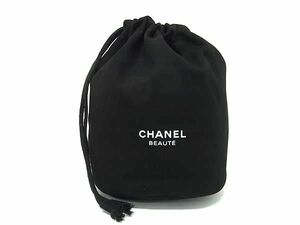 ■新品■未使用■ CHANEL シャネル ロゴ 巾着型 キャンバス ポーチ マルチケース レディース ブラック系×ホワイト系 DD6904