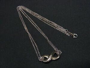 1 jpy TIFFANY&Co Tiffany Infinity SV925 necklace pendant accessory lady's men's silver group FC5119