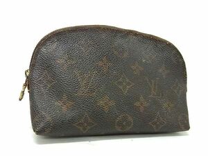 1円 LOUIS VUITTON ルイヴィトン M47515 モノグラム ポシェット コスメティック メイクポーチ マルチケース 小物入れ ブラウン系 BI2610