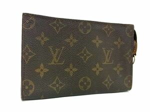 1円 AB LOUIS VUITTON ルイヴィトン バケット用ポーチ マルチケース 小物入れ レディース モノグラム ブラウン系 FC5552