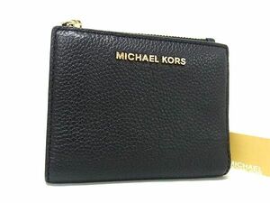 1 иен # превосходный товар # MICHAEL KORS Michael Kors кожа двойной бумажник бумажник . inserting кошелек для мелочи . женский оттенок черного FC5650