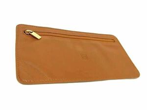 1 иен # превосходный товар # LOEWE Loewe дыра грамм napa кожа мульти- сумка мульти- кейс бардачок женский мужской оттенок коричневого FC5669