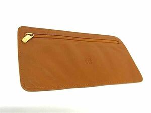 1 jpy # ultimate beautiful goods # LOEWE Loewe hole gram napa leather multi pouch multi case case lady's men's brown group FC5670