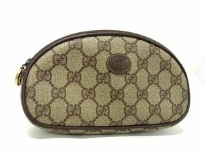 1 jpy # beautiful goods # GUCCI Gucci Old Gucci Vintage GGs pulley mGG pattern PVC multi case pouch case brown group FC5716