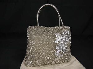 1 jpy ANTEPRIMA Anteprima wire bag PVC wire × leather handbag lady's silver group FD0332