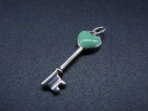 1円 ■美品■ TIFFANY＆Co ティファニー SV925 ハート キー ペンダントトップ ネックレストップ アクセサリー シルバー系 FA5644