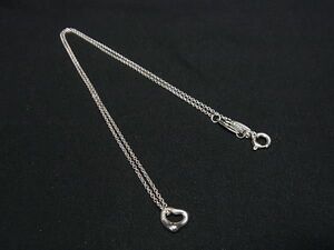 1円 ■極美品■ TIFFANY＆Co ティファニー エルサペレッティ オープンハート SV925 ネックレス ペンダント シルバー系 AY3907