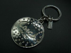 # beautiful goods # COACH Coach rhinestone Logo motif key holder key ring bag charm lady's silver group DD8839