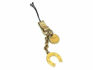 PRADA Prada hose shoe horseshoe key holder key ring bag charm lady's men's gold group DD7785