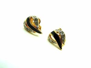 # beautiful goods # NINA RICCI Nina Ricci rhinestone clip type earrings accessory lady's gold group DE1195