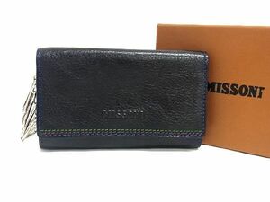 MISSONI ミッソーニ レザー 5連 キーケース コインケース コインパース 鍵入れ 小銭入れ レディース メンズ ブラック系 DD4654