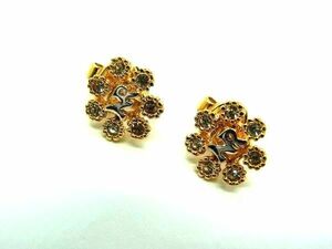 # beautiful goods # NINA RICCI Nina Ricci rhinestone clip type earrings accessory lady's gold group DE0411