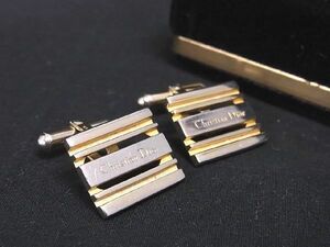 ChristianDior クリスチャンディオール カフス カフリンクス アクセサリー ビジネス 紳士 メンズ ゴールド系 DD3155